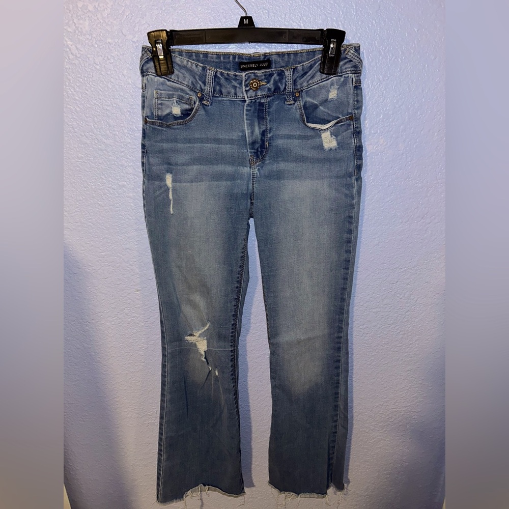 Sincerely Jules Light Blue Lowrise Bootcut